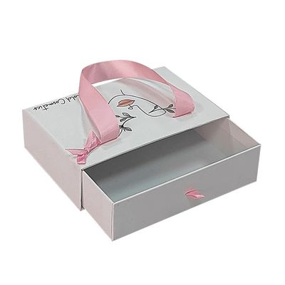 Pelliccia seta sciarpa biancheria intima calze mutandine imballaggio cassetto scorrevole pacchetto con maniglia