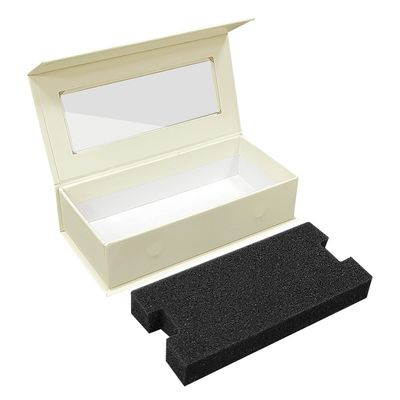 Matt laminazione gioielli personalizzati anello di nozze imballaggio scatole magnetiche con inserti