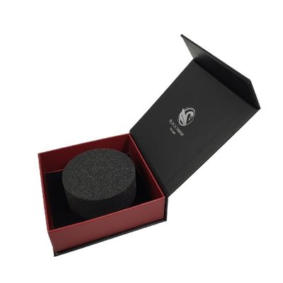 Custom Logo Luxury Black Gift Box con chiusura magnetica realizzata con materiali riciclati