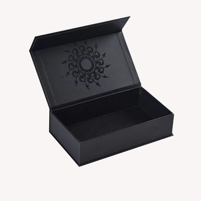 Scatola a forma di libro magnetica personalizzata Bottiglia di profumo Scatola regalo di carta di imballaggio con finestra in PVC
