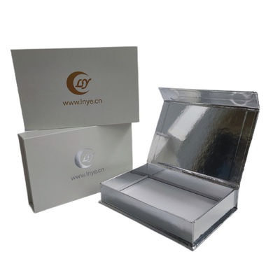Cartone Avorio Bianco Argento Perla Magnetica Scatola Regalo Con Logo Imballaggio Personalizzato Stampa