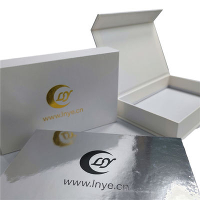 Cartone Avorio Bianco Argento Perla Magnetica Scatola Regalo Con Logo Imballaggio Personalizzato Stampa