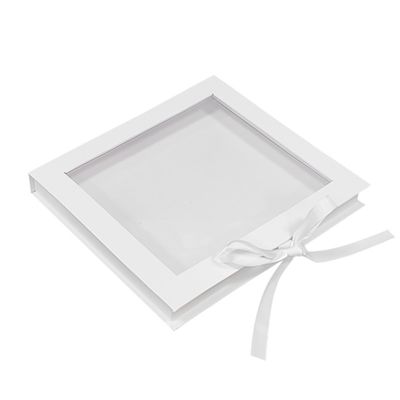 Scatola di cartone quadrato riciclata con chiusura magnetica Scatola regalo con finestra trasparente