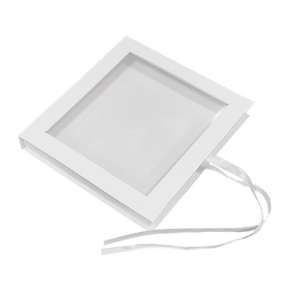 Scatola di cartone quadrato riciclata con chiusura magnetica Scatola regalo con finestra trasparente