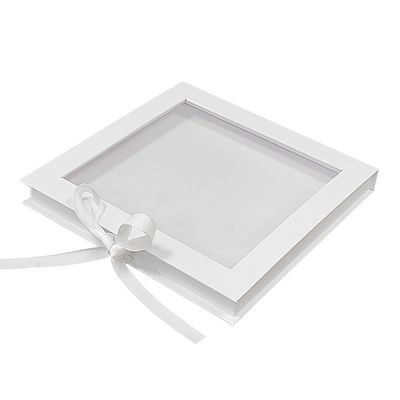 Scatola di cartone quadrato riciclata con chiusura magnetica Scatola regalo con finestra trasparente