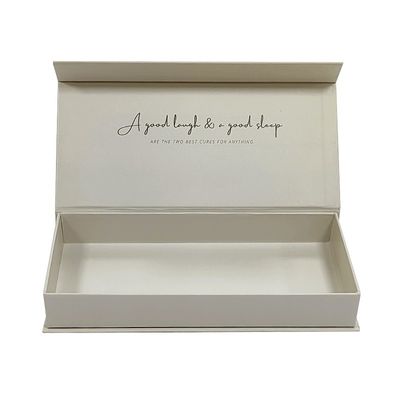 Scatola di imballaggio magnetica bianca e elegante rivestita con rivestimento UV Scatola regalo magnetica per adesivi