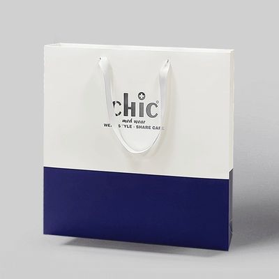 Sacchetti per la spesa riutilizzabili bianchi e ecologici Sacchetti per imballaggio in carta kraft personalizzati