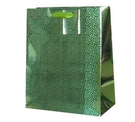 Sacchetto regalo di carta verde matto di lusso per l' imballaggio dei vestiti