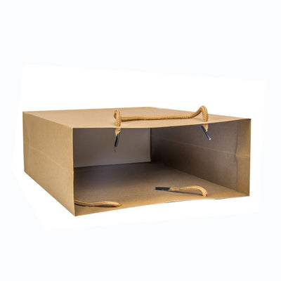 Borse da shopping di carta kraft marrone Offset stampa abbigliamento Borsa di carta logo personalizzato