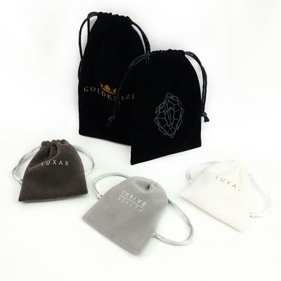 Ordine personalizzato accettato Stampaggio in oro Foglio caldo String drawing Velvet Gioielleria sacchetto