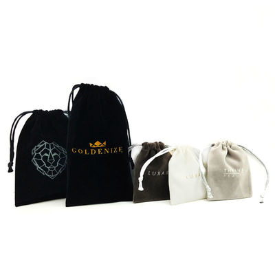 Ordine personalizzato accettato Stampaggio in oro Foglio caldo String drawing Velvet Gioielleria sacchetto