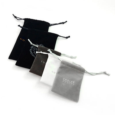 Ordine personalizzato accettato Stampaggio in oro Foglio caldo String drawing Velvet Gioielleria sacchetto