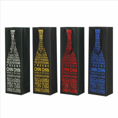 Borse di vino stampate su misura con maniglie, maniglie a corda e stampa CMYK/PANTONE
