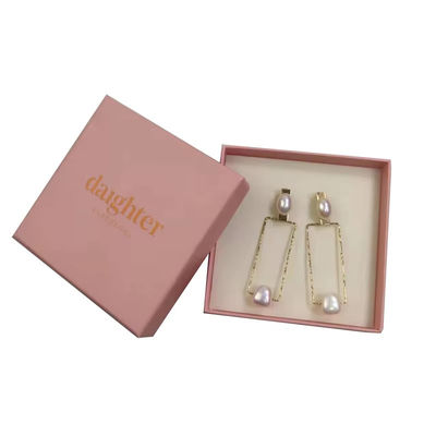 Collare personalizzato Logo orecchini gioielli confezionamento regalo scatola con schiuma inserire scatola di cartone rigido per anelli e braccialetti