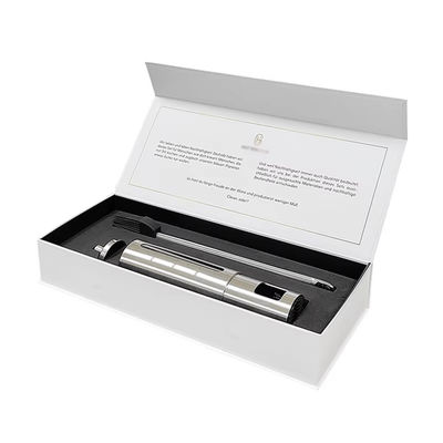 Scatola magnetica di lusso su misura Flip Cardboard Carta bianca Magnetic Packaging Gift Box Con Chiusura Magnetica