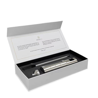 Scatola magnetica di lusso su misura Flip Cardboard Carta bianca Magnetic Packaging Gift Box Con Chiusura Magnetica