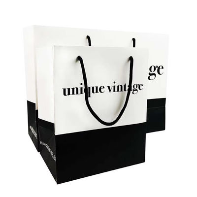 Imballaggio Borse cartacee all'ingrosso su misura Borse regalo per lo shopping di lusso Borse regalo con maniglie per gioielli Piccole imprese commerciali