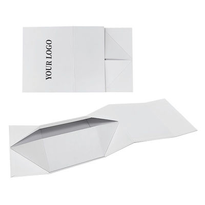 Scatola di carta pieghevole su misura con taglio a stampo superiore serratura automatica scatola di carta a display inferiore scatola di imballaggio finale pieghevole inverso bianco
