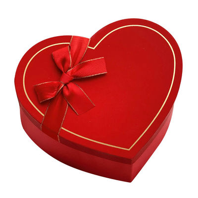 Scatole regalo a forma di cuore personalizzate Scatole rigide per imballaggi di gioielli e fiori a base di cioccolato