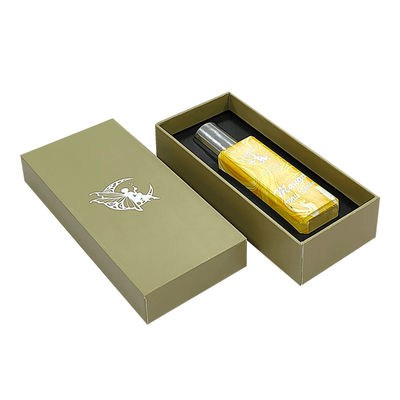 Logo personalizzato Piccolo oro di lusso coperchio e base bottiglia di profumo cartone rigido scatola regalo cartacea