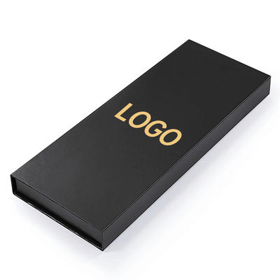 Luxury Custom Logo Gioielli in carta nera Scatola di imballaggio per braccialetto Pendente Scatola magnetica rigida