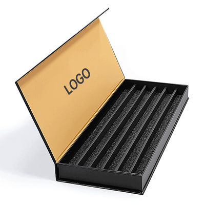 Luxury Custom Logo Gioielli in carta nera Scatola di imballaggio per braccialetto Pendente Scatola magnetica rigida