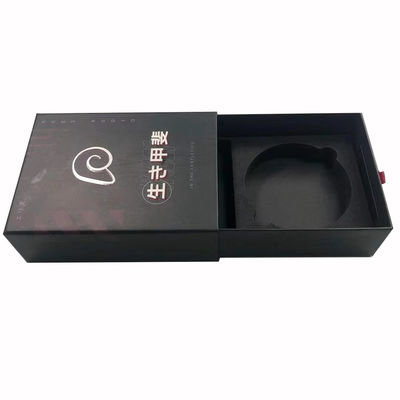 Customizzare cassetto carta scorrevole confezionamento confezione regalo scatola nero con inserto EVA