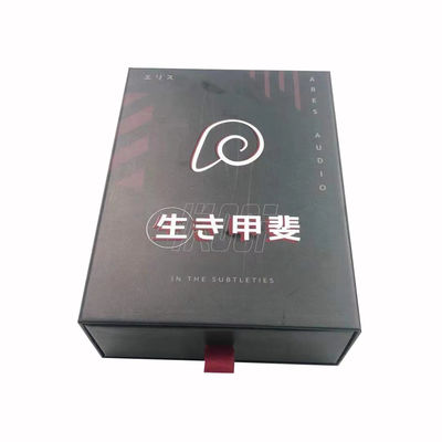 Customizzare cassetto carta scorrevole confezionamento confezione regalo scatola nero con inserto EVA