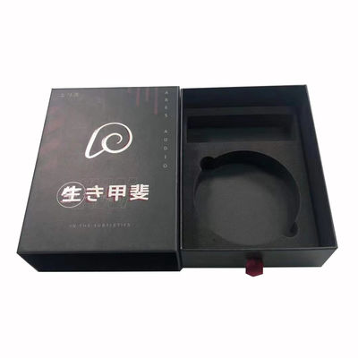 Customizzare cassetto carta scorrevole confezionamento confezione regalo scatola nero con inserto EVA