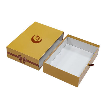 Scatola di carta regalo a slitta personalizzata con stampa a colori per set di regali