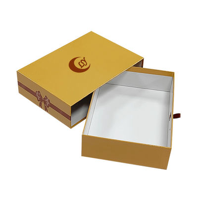 Scatola di carta regalo a slitta personalizzata con stampa a colori per set di regali
