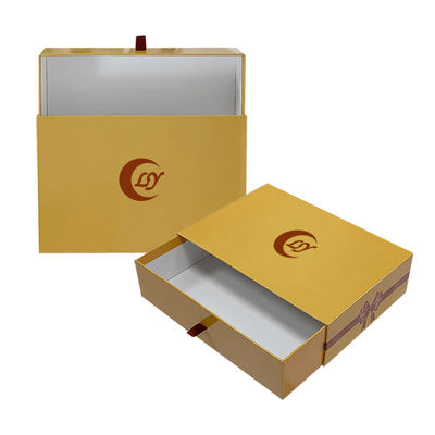 Scatola di carta regalo a slitta personalizzata con stampa a colori per set di regali