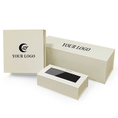 Capo di chiusura magnetico quadrato personalizzato regalo cosmetico personalizzato ciglia false confezionamento scatola di carta con finestra trasparente
