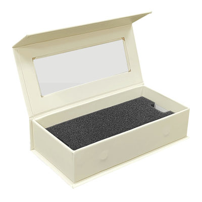 Capo di chiusura magnetico quadrato personalizzato regalo cosmetico personalizzato ciglia false confezionamento scatola di carta con finestra trasparente
