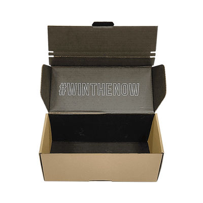 Certificato FSC Sigillo di apertura a striscia facile da strappare Brown Kraft cartone ondulato Scatole di spedizione Zipper Scatole di posta