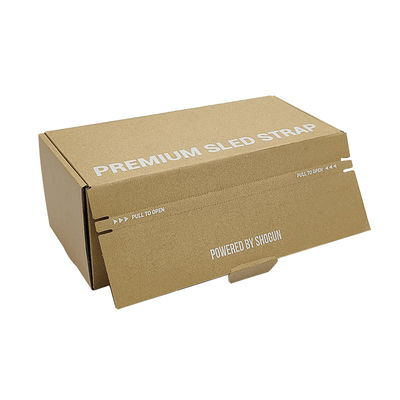 Certificato FSC Sigillo di apertura a striscia facile da strappare Brown Kraft cartone ondulato Scatole di spedizione Zipper Scatole di posta