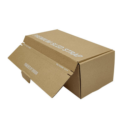 Certificato FSC Sigillo di apertura a striscia facile da strappare Brown Kraft cartone ondulato Scatole di spedizione Zipper Scatole di posta