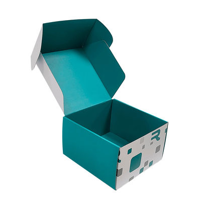 Taglia personalizzata Logo Caselle di spedizione a posta mista blu bianco Kraft Riciclabile Corrugata Casella di spedizione