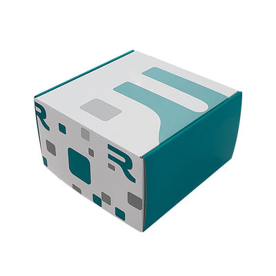 Taglia personalizzata Logo Caselle di spedizione a posta mista blu bianco Kraft Riciclabile Corrugata Casella di spedizione
