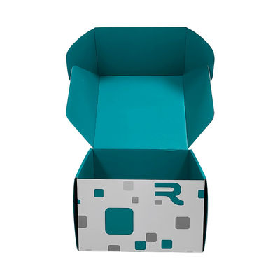 Taglia personalizzata Logo Caselle di spedizione a posta mista blu bianco Kraft Riciclabile Corrugata Casella di spedizione