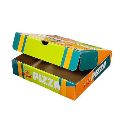 Carta kraft riciclata con logo personalizzato imballaggio ondulato patatine pieghevoli patatine fritte scatole di pizza imballaggio scatole da asporto