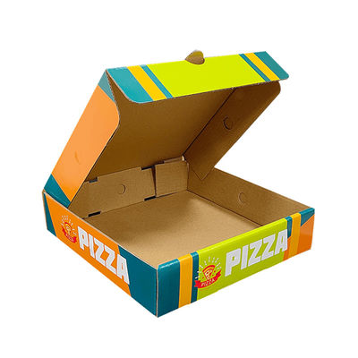 Carta kraft riciclata con logo personalizzato imballaggio ondulato patatine pieghevoli patatine fritte scatole di pizza imballaggio scatole da asporto