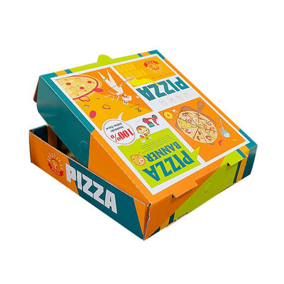 Carta kraft riciclata con logo personalizzato imballaggio ondulato patatine pieghevoli patatine fritte scatole di pizza imballaggio scatole da asporto