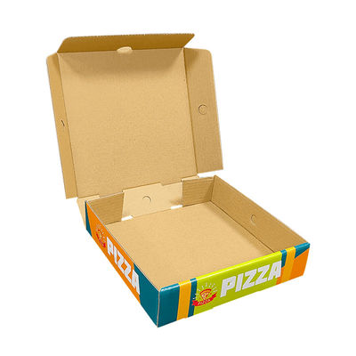 Carta kraft riciclata con logo personalizzato imballaggio ondulato patatine pieghevoli patatine fritte scatole di pizza imballaggio scatole da asporto