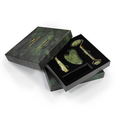 Logo personalizzato Capo in cartone verde Premium Top Cover E Bottom Luxury Cosmetic Packaging Gift Box