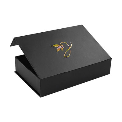 Imballaggio personalizzato di fabbrica Scatola di stampa Cartone Carta nera Magnete Scatola regalo Imballaggio con schiuma interna
