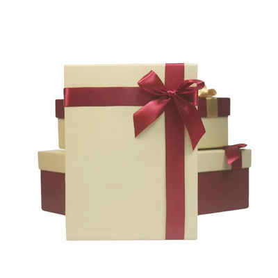 High End Gift Box Packaging Dimensioni personalizzabili Per San Valentino Giornata della mamma Arco nero bianco Decorazione Gift Box