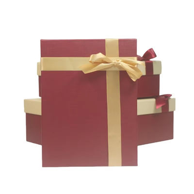 Scatola regalo di Natale personalizzata grande coperchio scatola di fondo imballaggio bow nastro festivo lusso unico scatola regalo festa natalizia