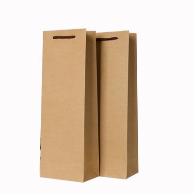 Commercio per piccole imprese Logo personalizzato Borsa di carta in carta con manico a nastro