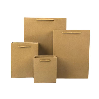 Commercio per piccole imprese Logo personalizzato Borsa di carta in carta con manico a nastro